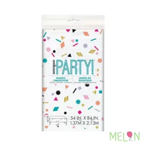 Confetti Plastic Tablecloth - 54 x 84 in
