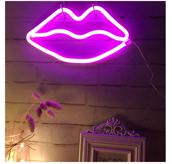 Pink Lips Neon Lights (LED) - Melon Mart