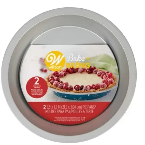 Wilton Non-Stick Snowflake 8.5-inch Pie Pans 2-Count available at MelonMart Trinidad & Tobago with nationwide delivery