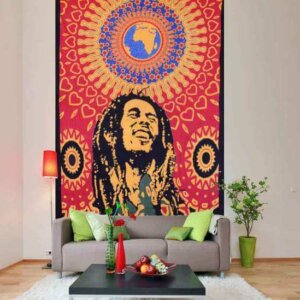 Bob Marley Multicolor Tapestry 30 x 40 inches available at MelonMart Trinidad & Tobago with nationwide delivery