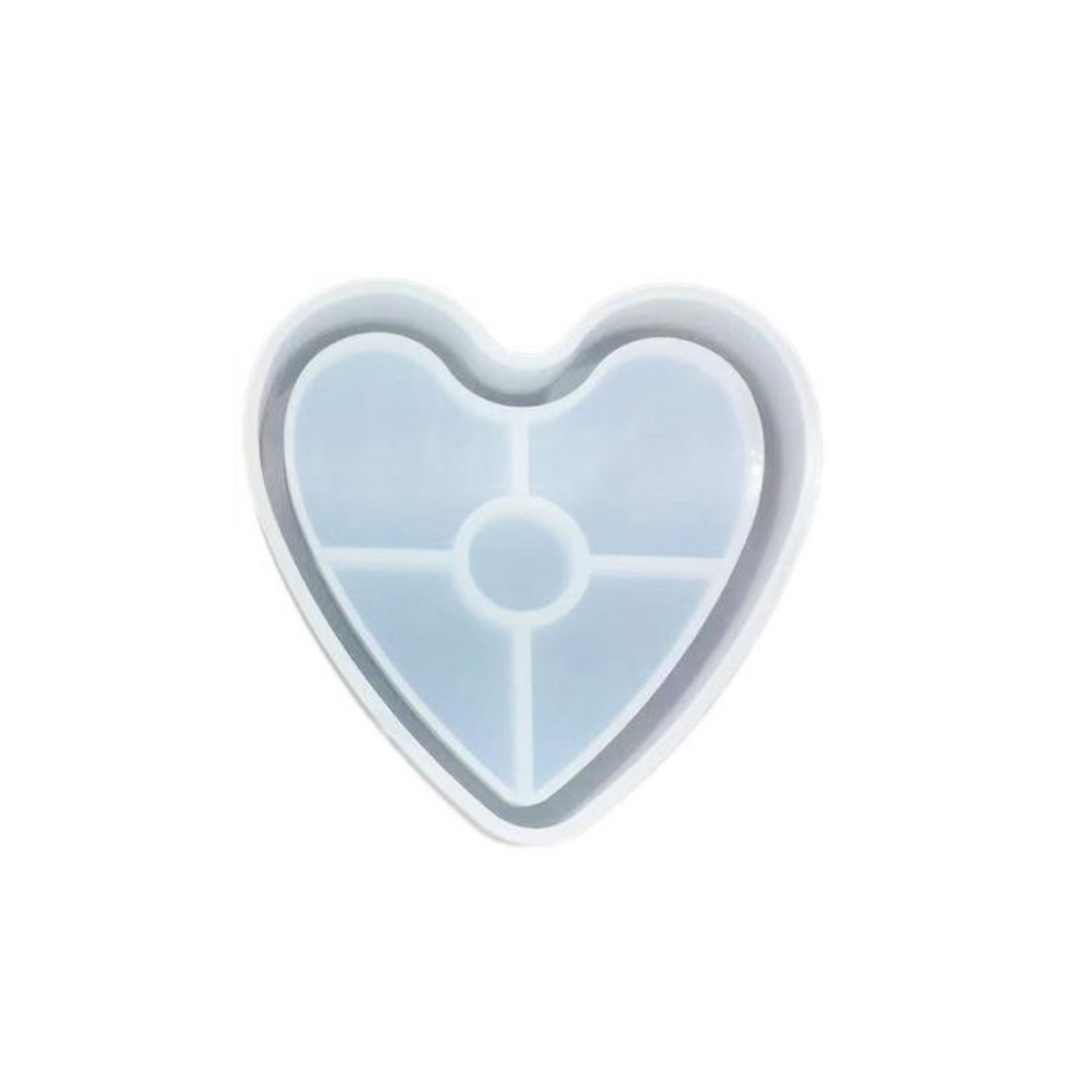 Heart Coaster Silicone Mold - 10 x 11.5 x 1.6 cm - Melon Mart