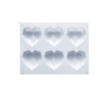 Mini Diamond Geometric Heart 3D Silicone Mold - 6 Cavities