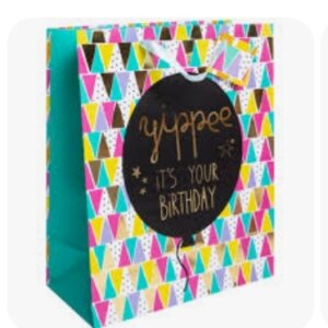 Fun Birthday 'Yippee' Gift Bag 10.25in x 12.5in