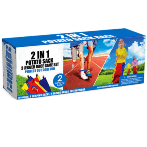 Potato sack & 3-legged race game set