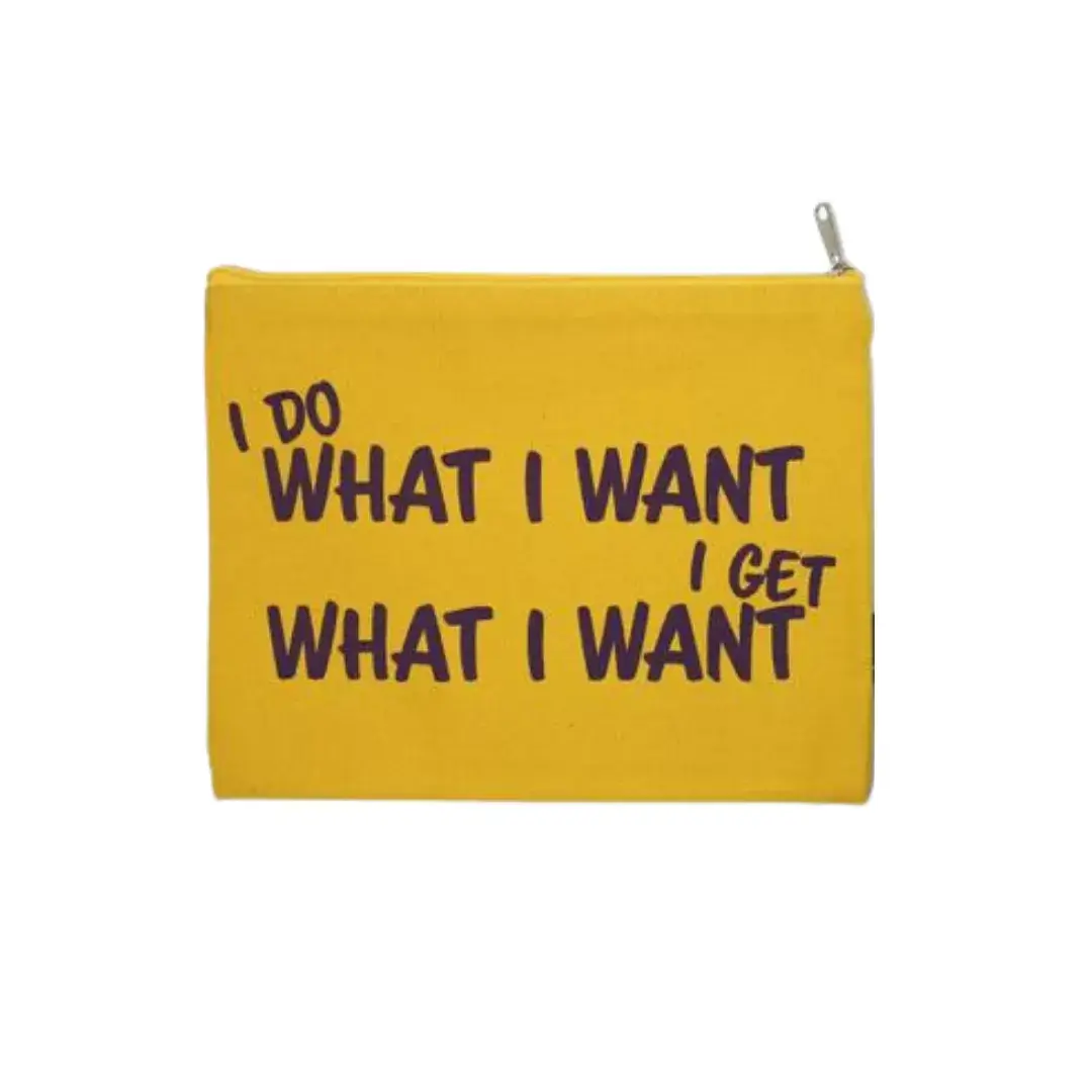 I do what I want, I get what I want Canvas Pouch available at MelonMart Trinidad & Tobago with nationwide delivery