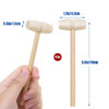 Natural Wooden Mini Hammer Mallet - Image 2