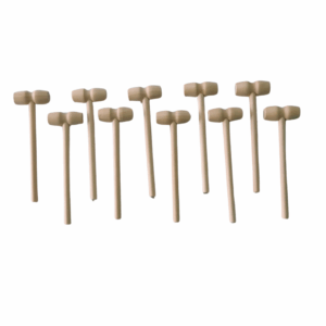 Natural Wooden Mini Hammer Mallet (pack of 10)