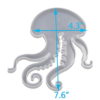 Jellyfish Silicone Coaster Mold 7.6" x 4.3" - Image 2