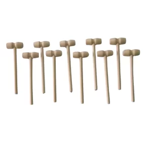 Natural Wooden Mini Hammer Mallet (pack of 10) available at MelonMart Trinidad & Tobago with nationwide delivery