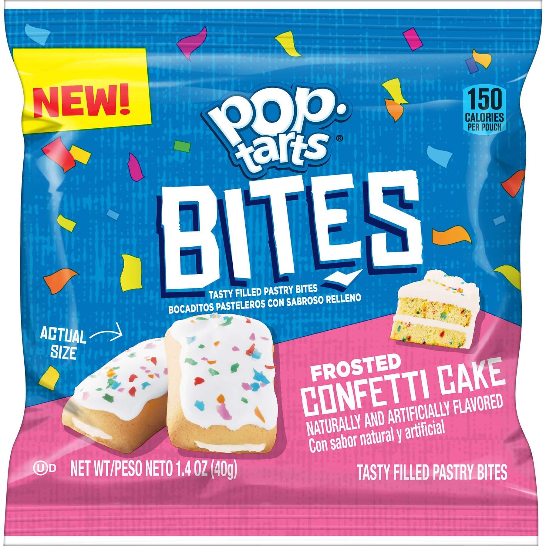 Pop Tarts Bites Frosted Confetti Cake 1 4oz Melon Mart