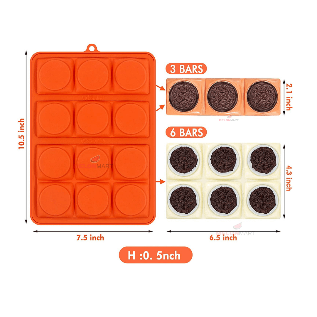 Chocolate covered Oreo cookie bar mold – 3 bar and 6 bar available at MelonMart Trinidad & Tobago with nationwide delivery