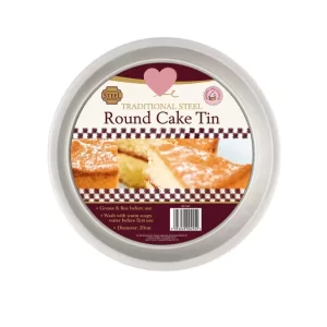 Traditional Steel Round Cake Tin 20cm (7.8 inches) available at MelonMart Trinidad & Tobago with nationwide delivery