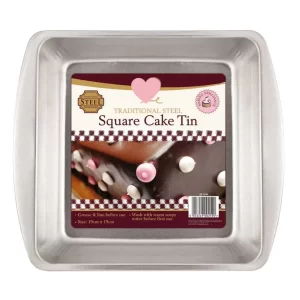 Traditional Steel Square Cake Tin 19cm x 19cm available at MelonMart Trinidad & Tobago with nationwide delivery