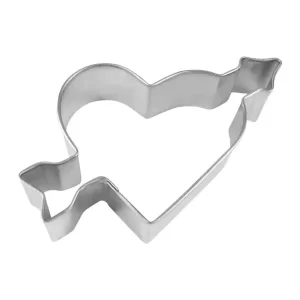 Heart with Arrow 4″ Cookie Cutter, Red/Silver available at MelonMart Trinidad & Tobago with nationwide delivery