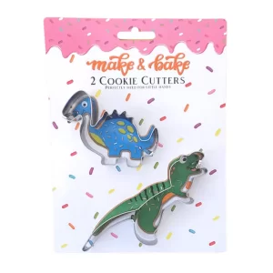 Make & Bake 2-Piece Dinosaur Cookie Cutters available at MelonMart Trinidad & Tobago with nationwide delivery