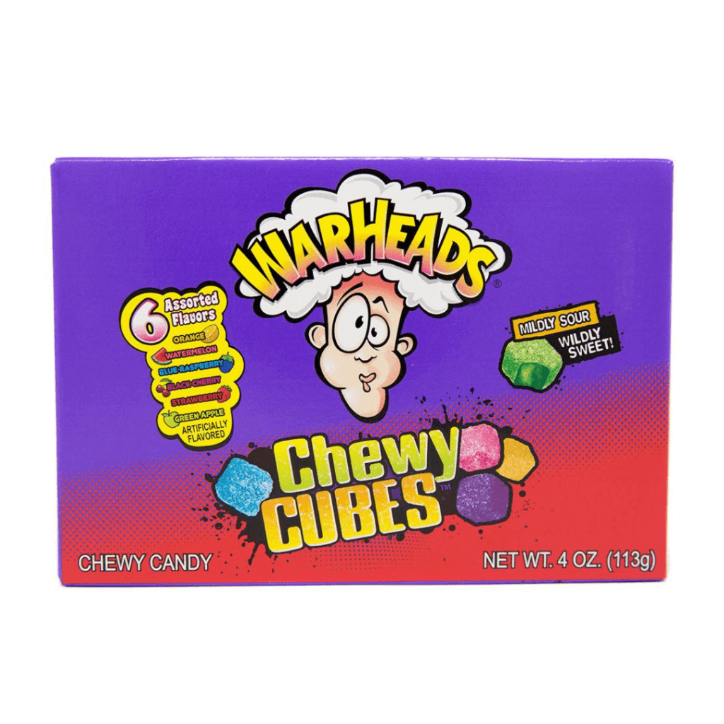 Warheads Chewy Cubes Theatre Box 4oz Melon Mart