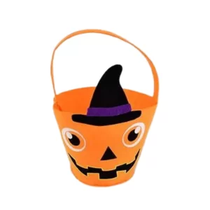 Trick or Treat Halloween Pumpkin Felt Basket available at MelonMart Trinidad & Tobago with nationwide delivery