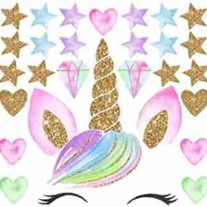 Magical Unicorn & Stars Wall Decal