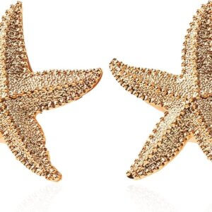 Golden Starfish Earring Set