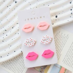 Lips 3-Piece Earring Set