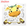 Giraffe Light Switch Decal with Stars & Clouds - Image 2