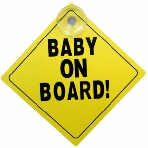 Baby On Board Safety Car Sign – Bright & Durable Window Sticker
