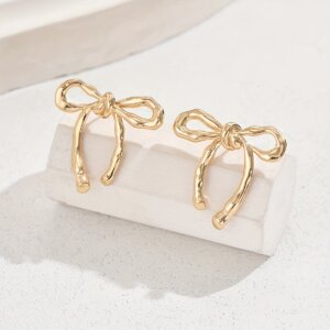 Golden Bow Earring