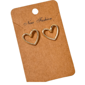Gold Heart Earring Set