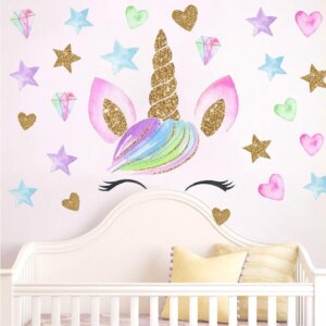 Magical Unicorn & Stars Wall Decal