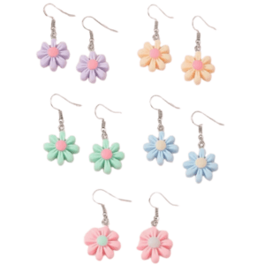 Colorful Pair of Flower Earring