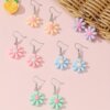 Colorful Pair of Flower Earring - Image 2