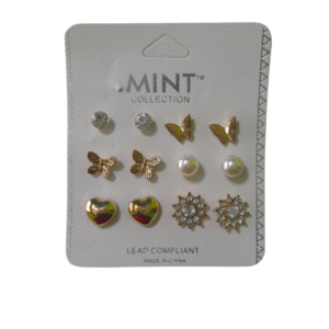 Mint Collection 6 Piece Earring Set